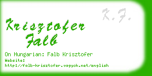 krisztofer falb business card